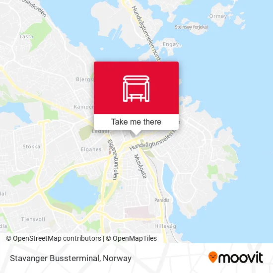 Stavanger Bussterminal map