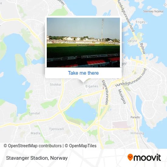 Stavanger Stadion map