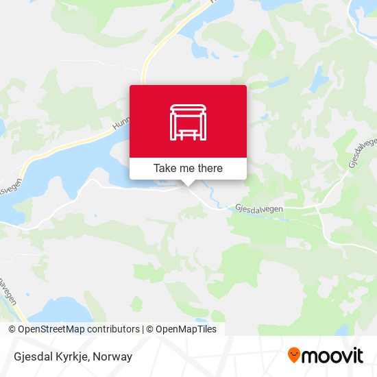 Gjesdal Kyrkje map