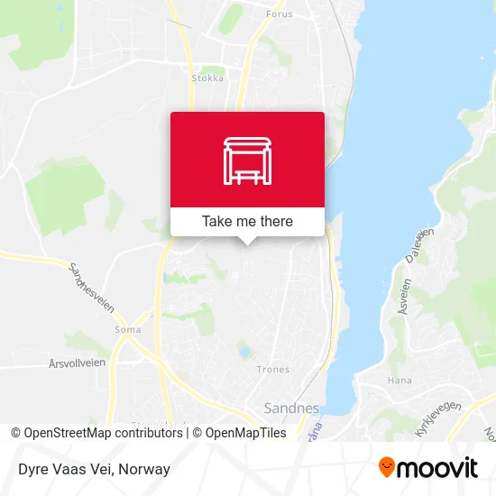 Dyre Vaas Vei map
