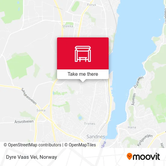 Dyre Vaas Vei map
