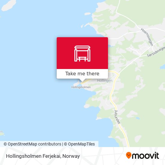 Hollingsholmen Ferjekai map