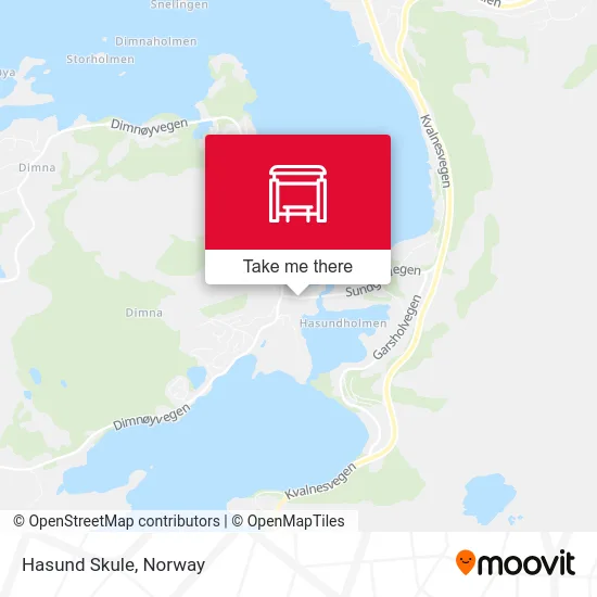 Hasund Skule map