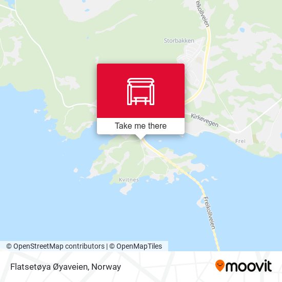 Flatsetøya Øyaveien map