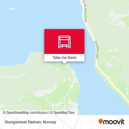 Stanganeset Rødven map