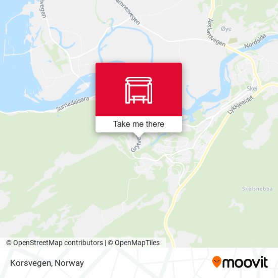 Korsvegen map