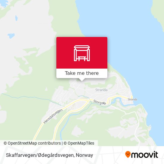 Skaffarvegen/Ødegårdsvegen map