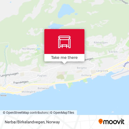 Nerbø/Birkelandvegen map