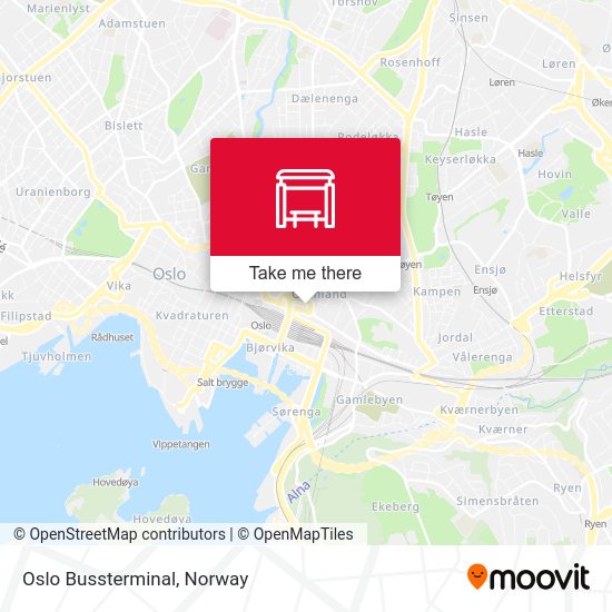 Oslo Bussterminal map