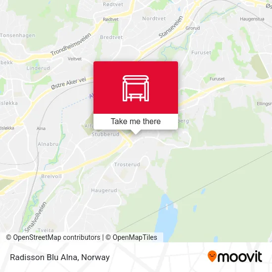 Radisson Blu Alna map
