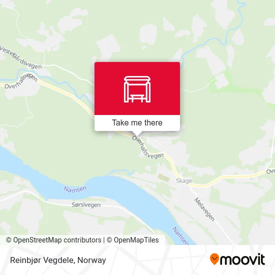 Reinbjør Vegdele map