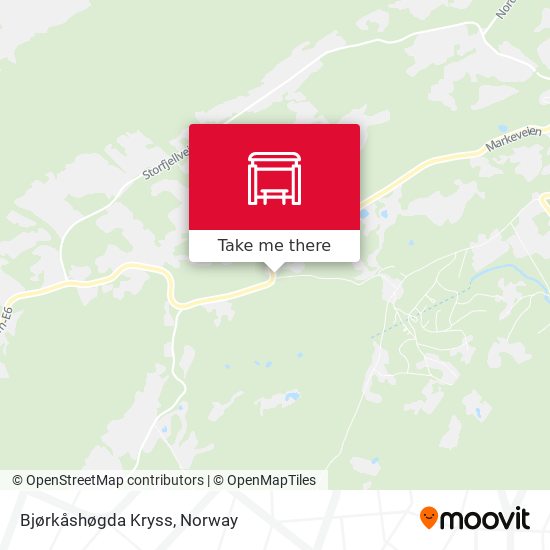 Bjørkåshøgda Kryss map