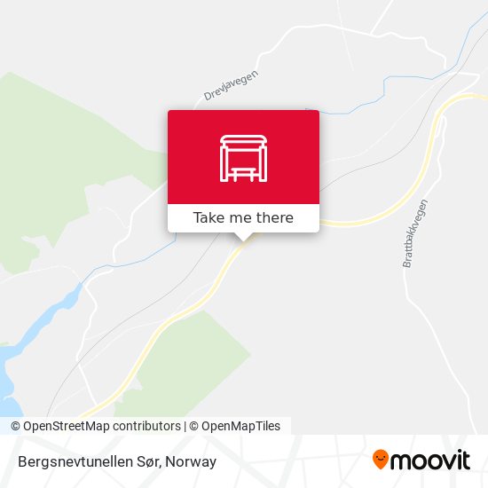 Bergsnevtunellen Sør map