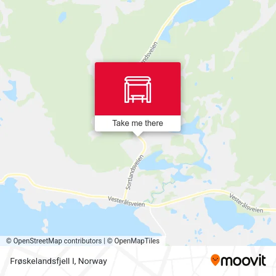 Frøskelandsfjell I map