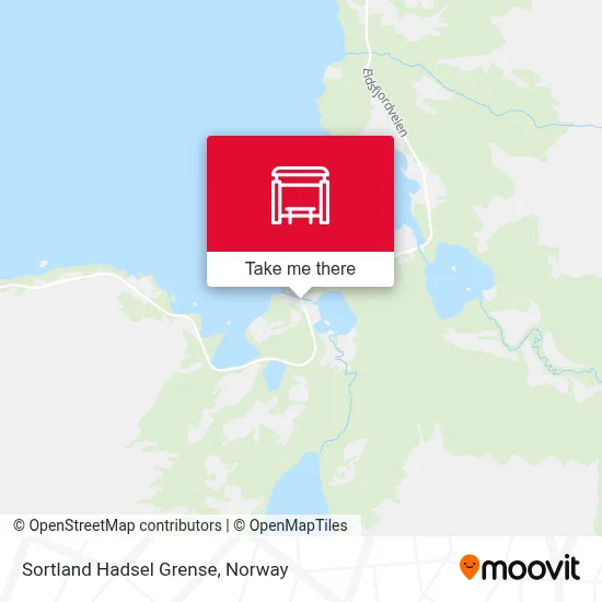 Sortland Hadsel Grense map