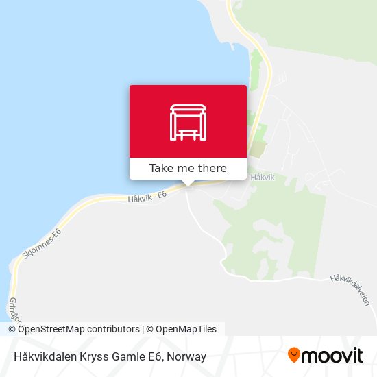Håkvikdalen Kryss Gamle E6 map