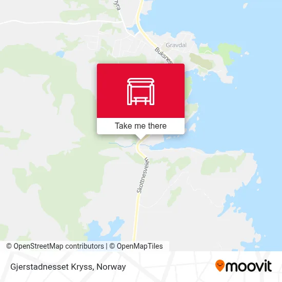 Gjerstadnesset Kryss map