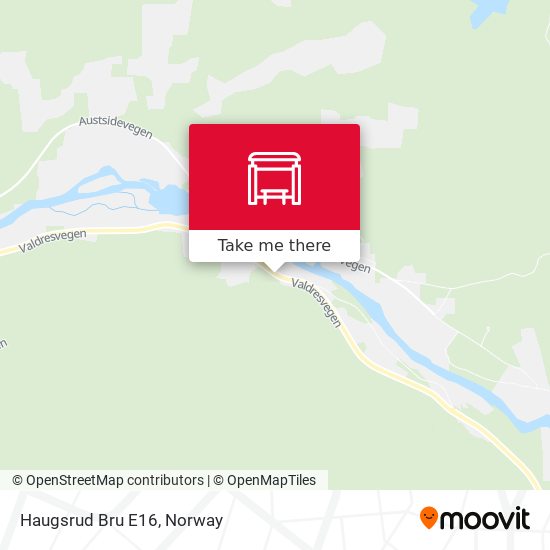 Haugsrud Bru E16 map