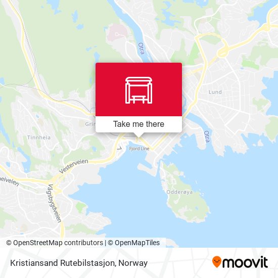 Kristiansand Rutebilstasjon map