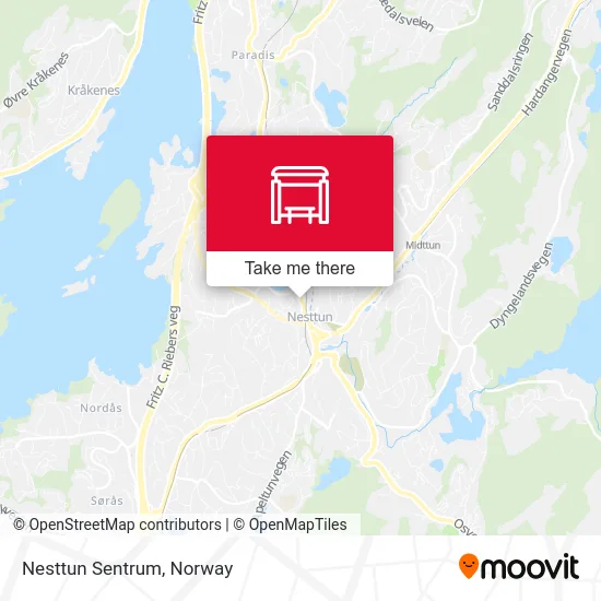 Nesttun Sentrum map