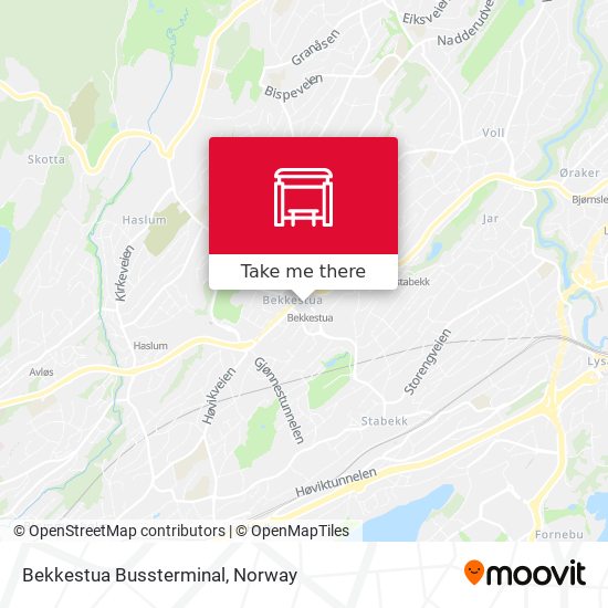 Bekkestua Bussterminal map