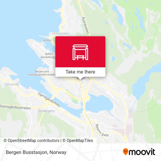 Bergen Busstasjon map