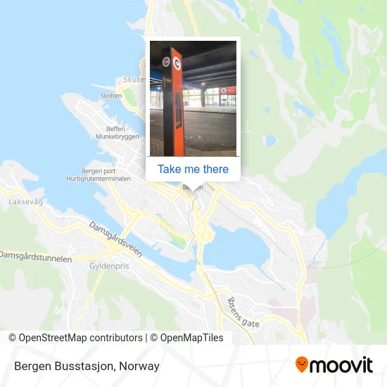 Bergen Busstasjon map
