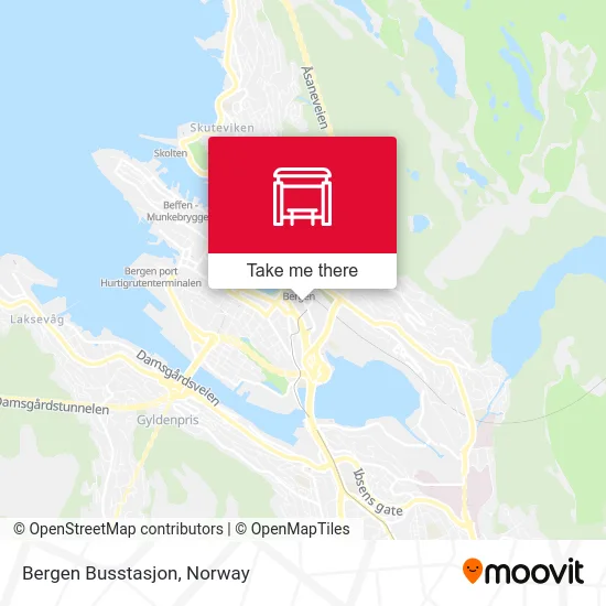 Bergen Busstasjon map