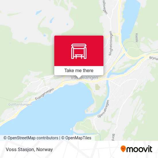 Voss Stasjon map
