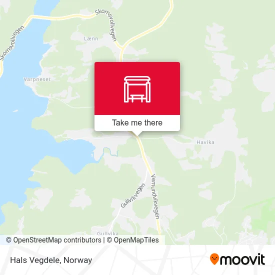 Hals Vegdele map