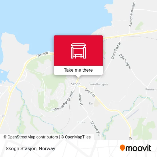 Skogn Stasjon map