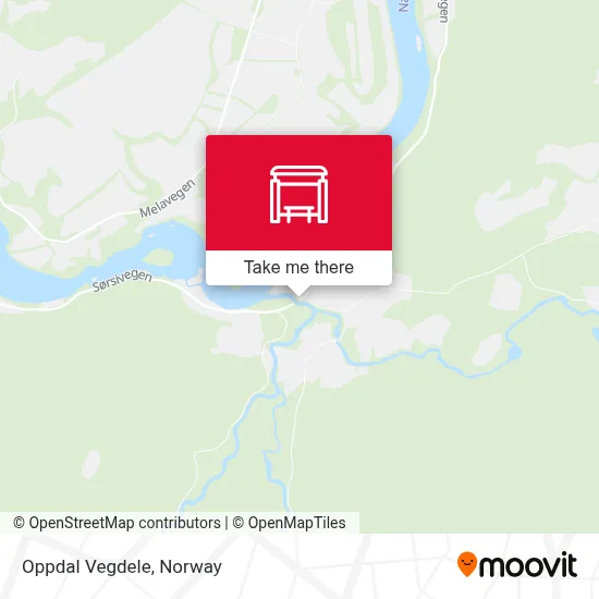 Oppdal Vegdele map