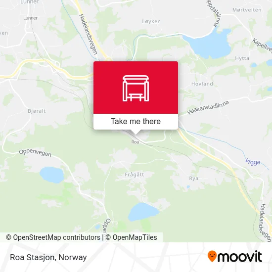 Roa Stasjon map