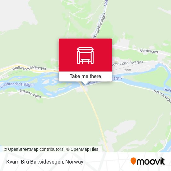 Kvam Bru Baksidevegen map