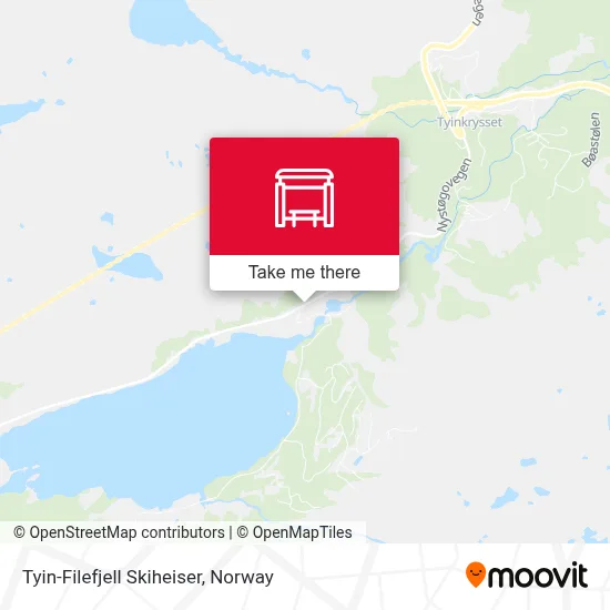 Tyin-Filefjell Skiheiser map