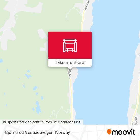 Bjørnerud Vestsidevegen map