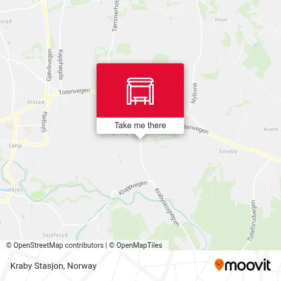 Kraby Stasjon map
