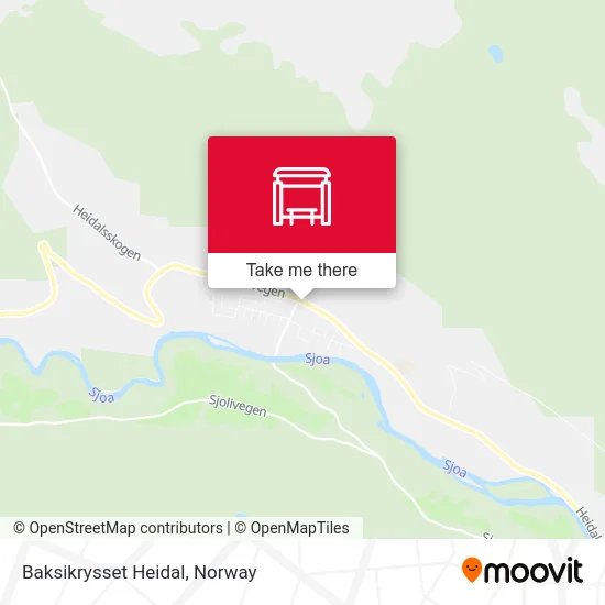 Baksikrysset Heidal map