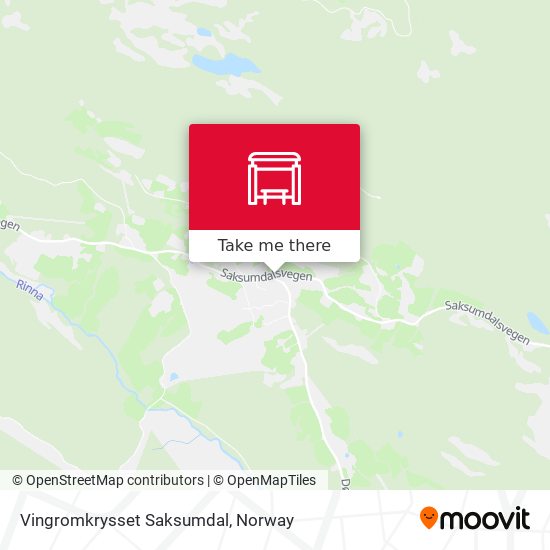 Vingromkrysset Saksumdal map