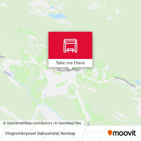 Vingromkrysset Saksumdal map
