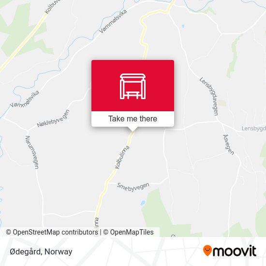 Ødegård map