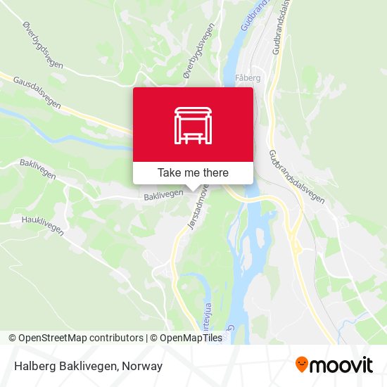 Halberg Baklivegen map