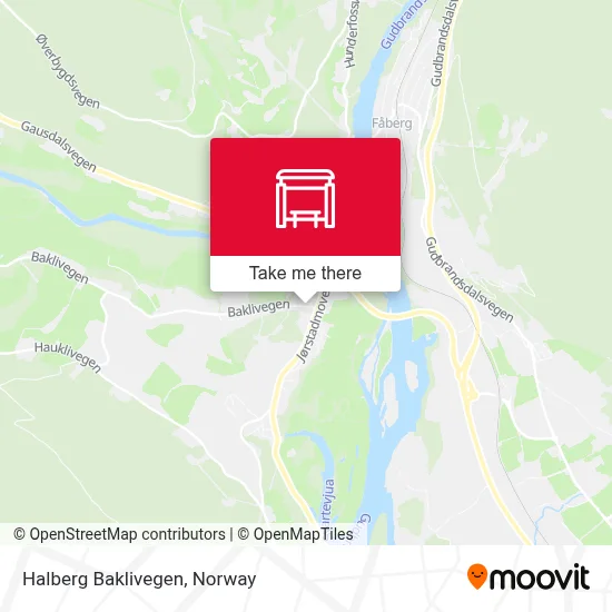 Halberg Baklivegen map