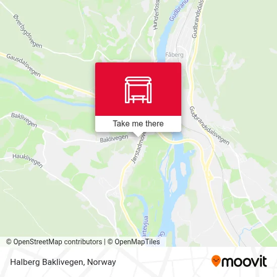 Halberg Baklivegen map