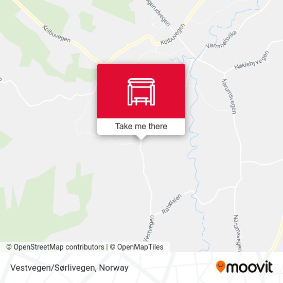 Vestvegen/Sørlivegen map