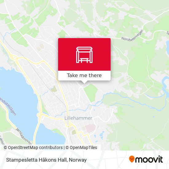 Stampesletta Håkons Hall map