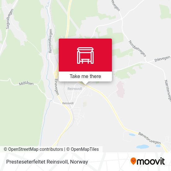 Presteseterfeltet Reinsvoll map