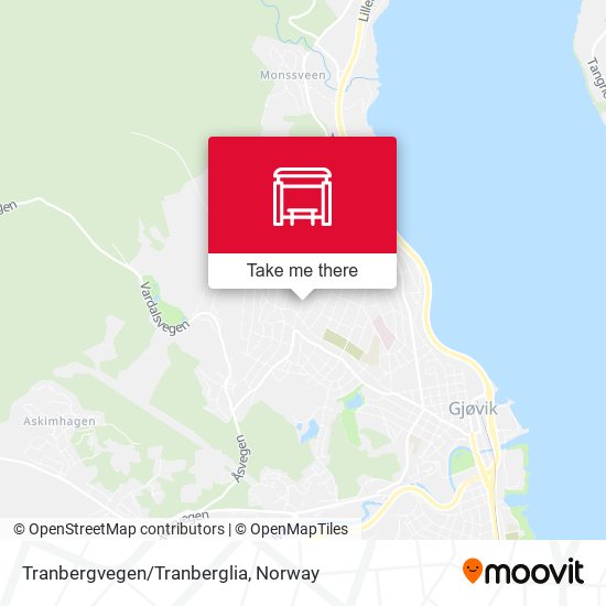 Tranbergvegen/Tranberglia map