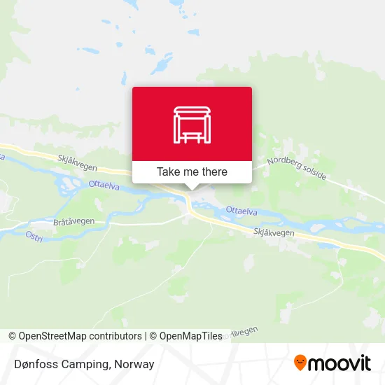 Dønfoss Camping map