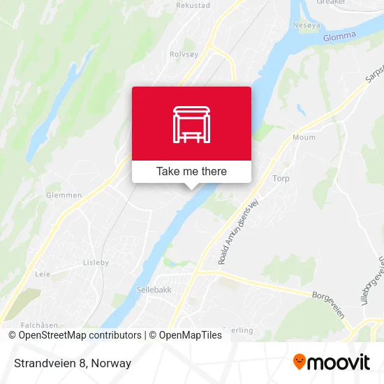 Strandveien 8 map